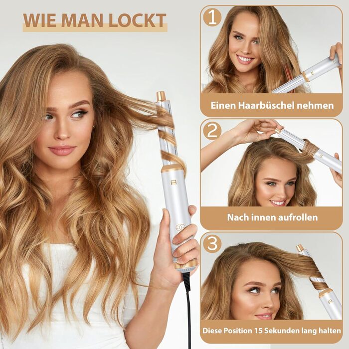 Набір для укладки волосся Golden Goods Airstyler 5-в-1: фен-щітка, плойка, стайлер для об'єму, випрямлення та завивки