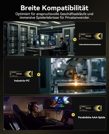 SSD Orico 1TB M.2 NVMe PCIe 4.0 (IG740PRO) - Швидкість до 7100 МБ/с, TLC 3D NAND, з радіатором, для ПК, ноутбука, PS5