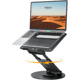 Adjustable Laptop Stand - 360° Swivel Base - Holds 10-17
