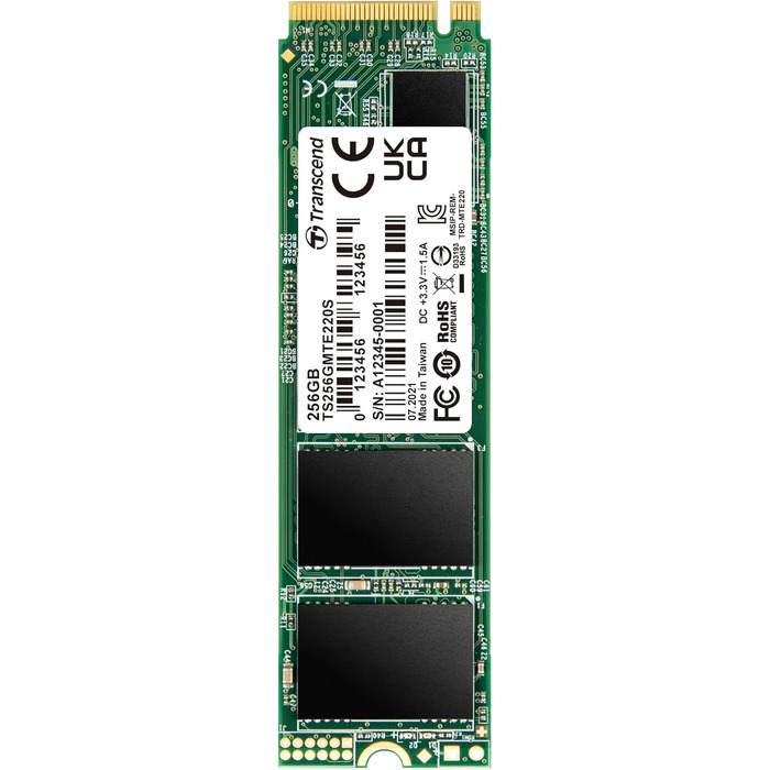 SSD Transcend MTS220S 256GB NVMe PCIe Gen3 x4 M.2 2280 - Швидкий внутрішній накопичувач