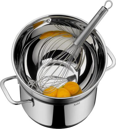 Silit 3-Piece Kitchen Bowl Set, Stainless Steel, Multifunctional as Mixing Bowl, Salad Bowl, Serving Bowl, Nesting
