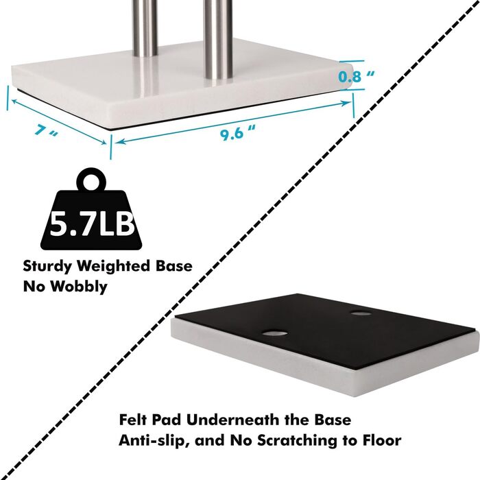 Підставка для рушників стояча, подвійна T-подібна, висока, з основою з мармуровим дизайном для ванної кімнати, 2-ярусна, з нержавіючої сталі (золоте покриття), нікель