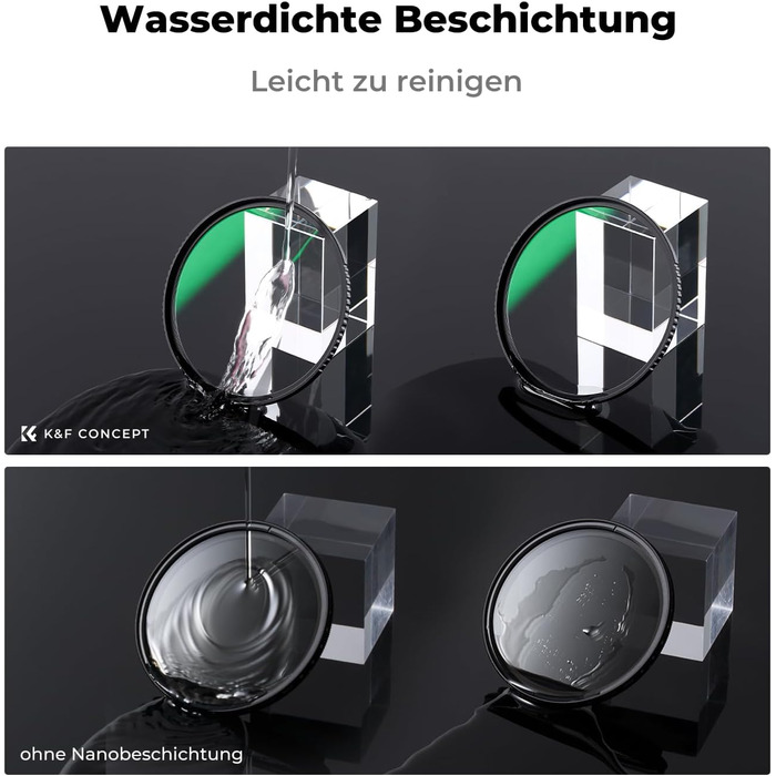 Набір фільтрів K&F Concept 77mm: поляризаційний (CPL), UV, ND1000 (Nano-Dazzle)