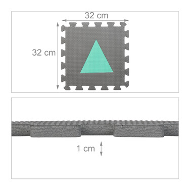 Relaxdays Puzzle Mat with Border