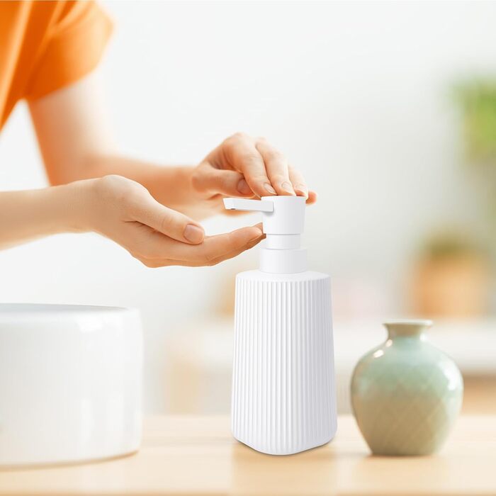 Дозатор мила скляний матовий HMJIA для кухні та ванної кімнати, з помповим механізмом