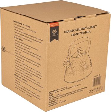 Чайник Karl Hausmann 3L з автоматичним свистком для індукційних, газових та електричних плит - нержавіюча сталь