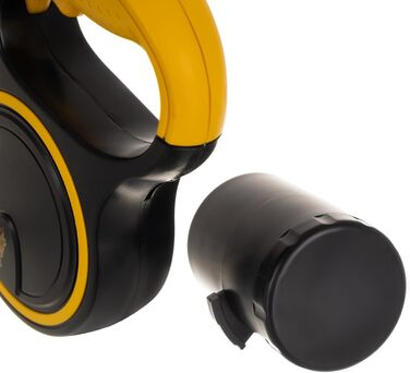 Поводок для собак PURLOV з LED-підсвіткою та дозатором для відходів – 5м автоматичний поводок для середніх собак 10–25кг – ергономічна ручка, функція зупинки та антиковзне обплетення