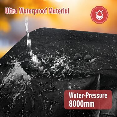 Водонепроникний чохол для гриля Semoss 132 см, захисний чохол для Weber Spirit E310/E315/E330, міцна покривало для гриля, 132x66x109 см