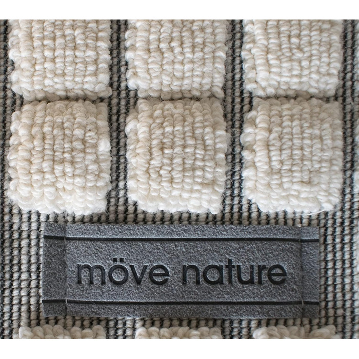 Möve Eden Cotton Bath Mat - Textured, 60x100cm - Nature/Black - Single
