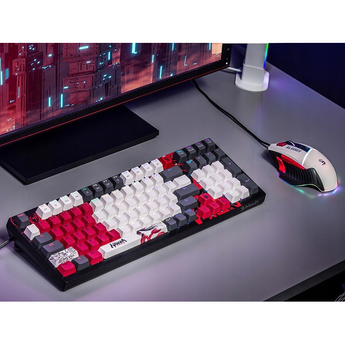 Механічна клавіатура A4Tech, чорна, USB, з RGB-підсвіткою та цифровим блоком