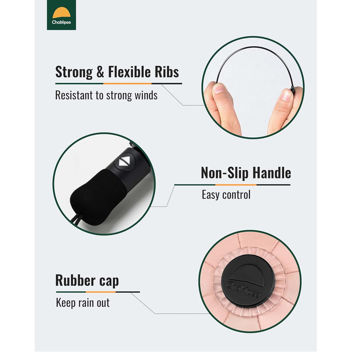 Чакіпі Годинник-парасолька великий, стійкий до вітру, компактний, для подорожей, автоматичний, для жінок та чоловіків, портативний, захист від УФ-променів, парасолька-кишеньковий, покриття 210T, діаметр 97 см, 8 спиць (рожевий)