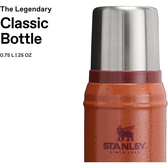 Термос Stanley Classic Legendary 750 мл, зелений (Hammertone Clay), нержавіюча сталь, BPA-Free, для гарячих та холодних напоїв