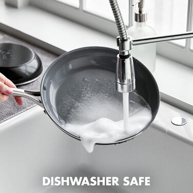 Набір посуду GreenPan Swift 17 предметів: антипригарне покриття Ceramic, нетоксичний, без PFAS, нержавіюча сталь, каструлі, сковорідки, кришки, гриль, сковорода для смаження, для тушкування