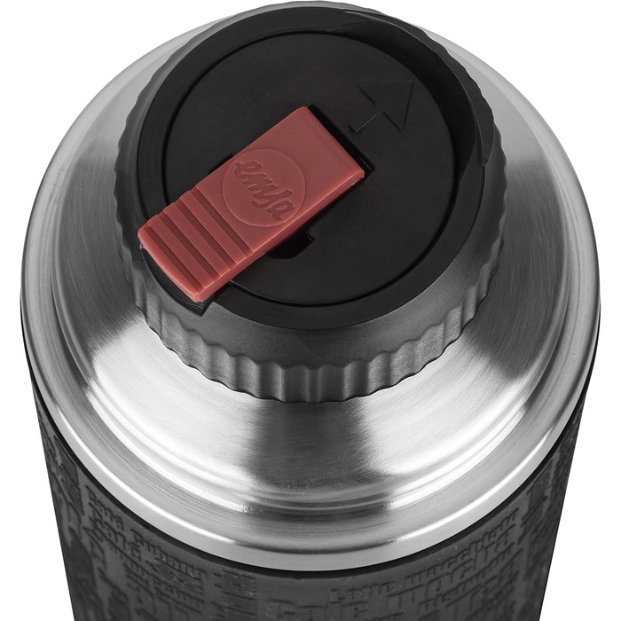 Emsa Senator Insulated Flask 515714 | Capacity: 1.0 L | 100 percent leak-proof | Silicone seal | Safe Loc closure | 12h hot or 24h cold | Black