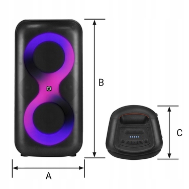 Портативна Bluetooth-колонка для караоке Manta ERIS X-Bass 100 Вт, з мікрофоном та пультом керування