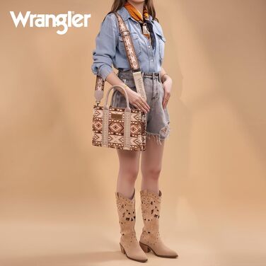 Сумка жіноча Wrangler в стилі вестерн Azteken Tan (гітарний ремінь) - оригінальна сумка-шопер
