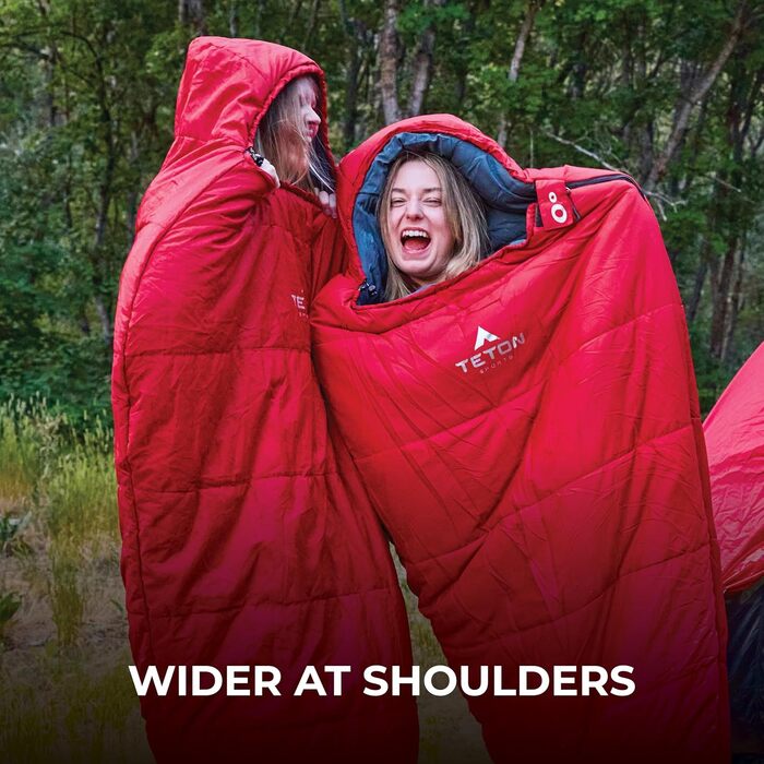 Сплячий мішок Teton Sports LEEF Ultralight Mummy - ультралегкий, для походів, кемпінгу, 3-4 сезон, з мішком для зберігання, чорний/оливковий