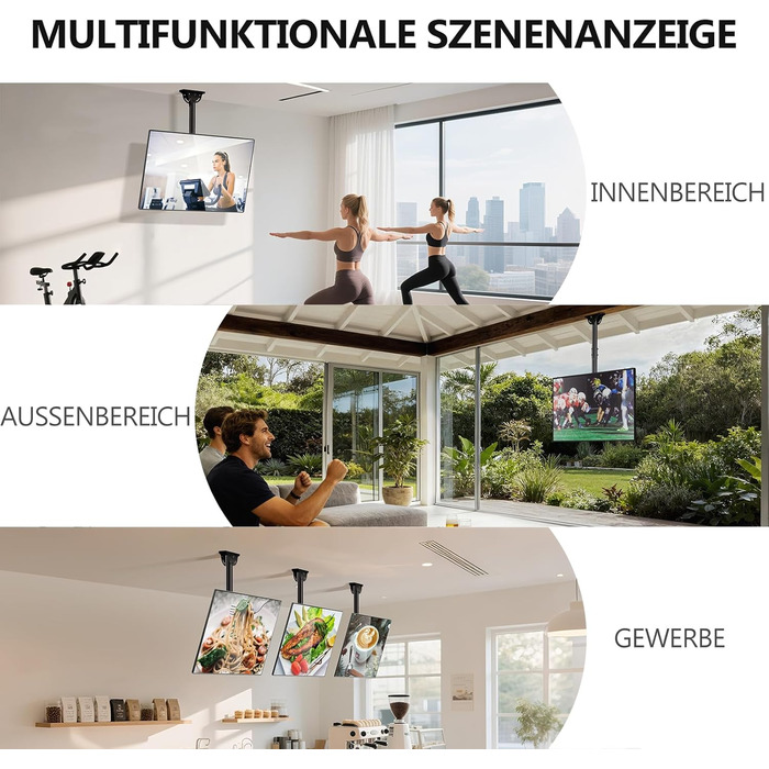 Кронштейн для телевізора WALI поворотний, настінний, 66-165 см (до 45 кг), VESA 400x400, чорний