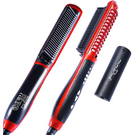 Випрямляюча щітка Minidiva для волосся, технологія праски, швидкий нагрів, захист від опіків, гладке волосся, стилізація (білий, червоний)