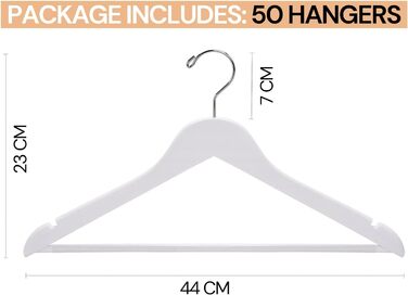 Набір вішалок для одягу Edihome (20 шт.): для костюмів, сорочок, з неслизьким покриттям, поворотний гачок
