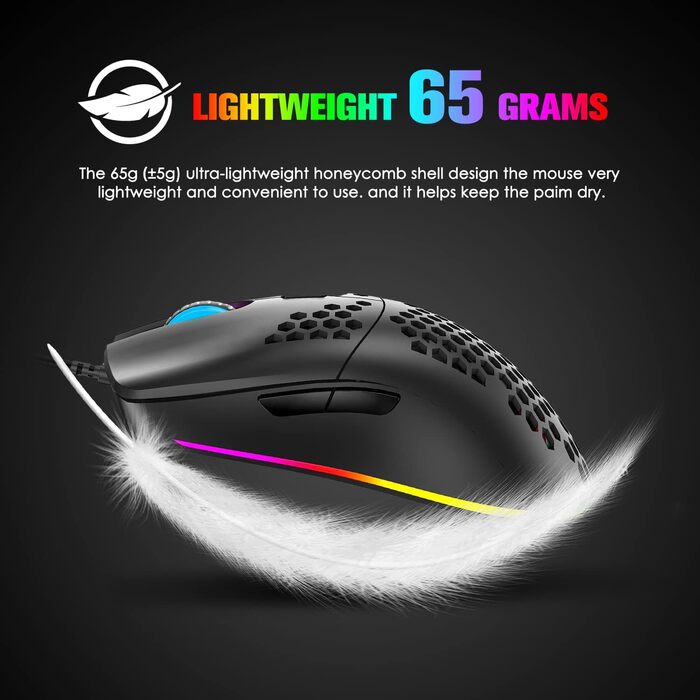 Ігрова комбінація клавіатури та миші MAGIC-REFINER: механічна клавіатура 62 клавіші, RGB-підсвітка, миша 12000 DPI, USB-C, для PC/Mac/Win (червоний перемикач)