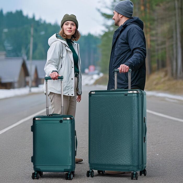 Набір валіз Tavoxda 3 шт. з TSA-замком, великі, для жінок та чоловіків, зелені