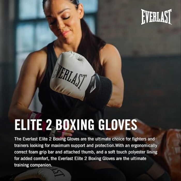 Боксерські рукавички Everlast Elite Prostyle для жінок (12oz, сірий/рожевий)