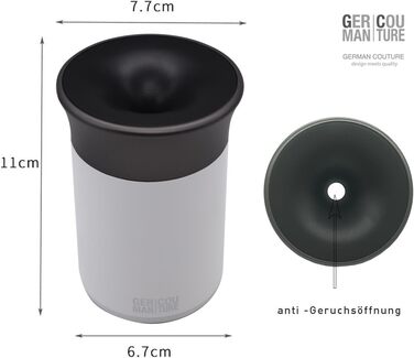 GC German Couture Ashtray Car Ashtray compatible with IQOS ILUMA PRIME TEREA Sticks & Heets Sticks + Glo Hyper Pro Air neo Sticks & for PLOOM Accessories, white/grey