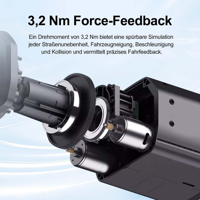 PXN V99 Формульний кермо для гонок на ПК, Xbox One, Xbox Series X/S, PS4 з Force Feedback 3.2 Nm, педалі з перемиканням передач та Hall-ефектом