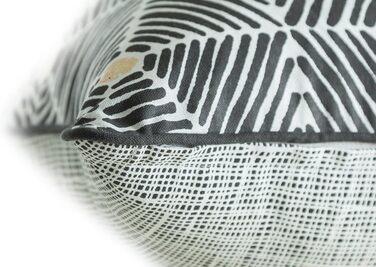 Декоративні подушки TreeWool з бавовни, чорні, з золотим принтом і кантами, 45x45 см, 2 шт