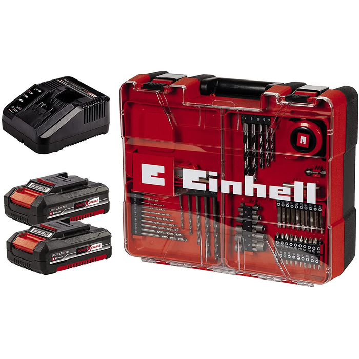 Ударний дриль-шурупокрут Einhell TE-CD 18/40 Li-i +64 (2x2,0Аг)