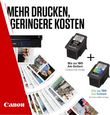 Комплект оригінальних картриджів Canon PG-540 та CL-541 FINE з фотопапером, нова упаковка 2024