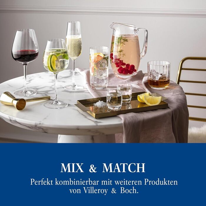 Villeroy & Boch Rose Garden - Келих для шампанського, набір 4 шт., 120 мл, кришталеве скло (прозорий)