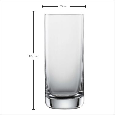 SCHOTT ZWIESEL Longdrink Glasses Convention (Set of 6), straight-lined glasses for long drinks, dishwasher-safe Tritan crystal glasses, Made in Germany (Article No. 175495)