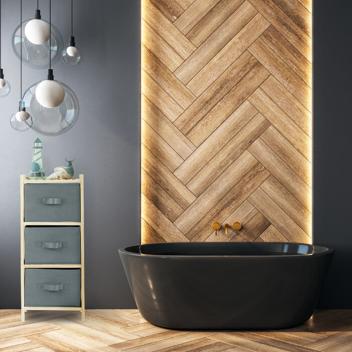 Relaxdays Bath caddy with 3 baskets