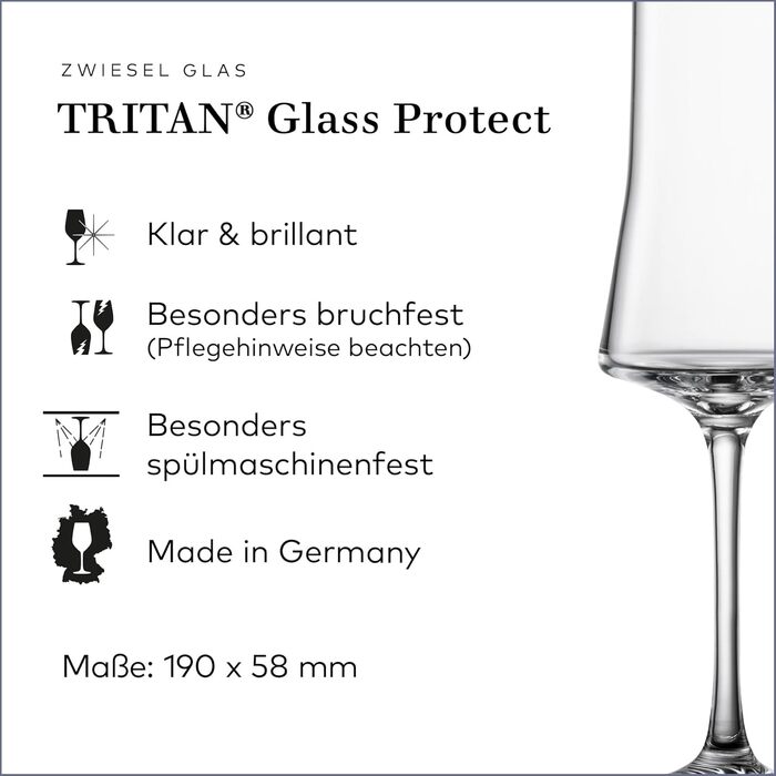 Набір келихів для вина Zwiesel Glas Allround Echo (4 шт.), німецька якість, Tritan-кришталь, для миття в посудомийній машині