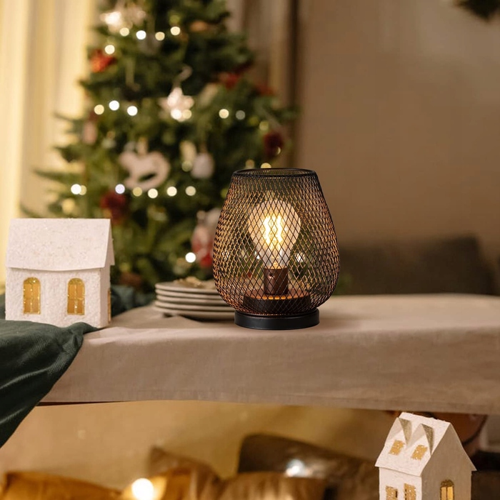 Світлодіодний нічник у ретро-стилі: металевий ліхтар на батарейках