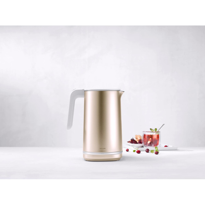 ZWILLING Enfinigy Water Kettle Pro with Temperature Setting, Stainless Steel Scale Filter & Keep-Warm Function, 1850 Watts, 1.5 Liters, Gold, Golden
