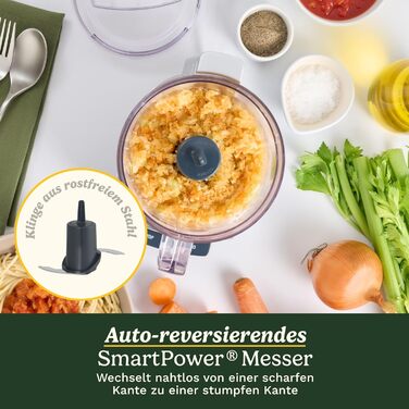 Cuisinart Pixie Chopper: Зеркалеро 0.7л з 2 швидкостями, SmartPower-лезо, BladeLock, компактний, миючий, BPA-free, для соусів, пасти