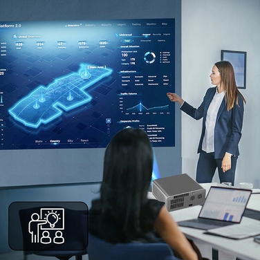 Проектор Zenwire Full HD 1920x1080 LED з WiFi та Android, підтримка 4K