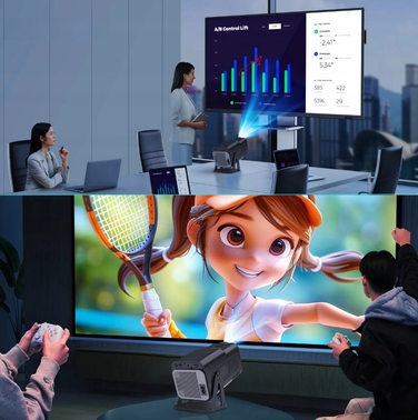 LED-проектор Opticast, HDMI, 1080p Full HD, 390 ANSI люмен, чорний