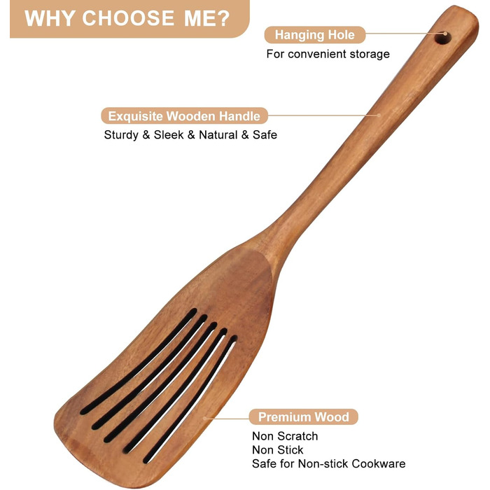Набір кухонних аксесуарів з оливкового дерева: лопатки, шумовки, шпателі | Кухонне приладдя