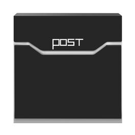 Поштова скринька Arebos сучасного дизайну настінна, з газетницею, чорна - стійка до погодних умов, з ключами та кріпленням