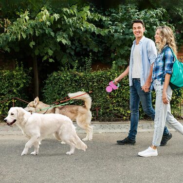 Автоматична собача леєнка Makife Dual Doggie - 3м, для малих та середніх собак, з мішком для екскрементів (15 шт.)