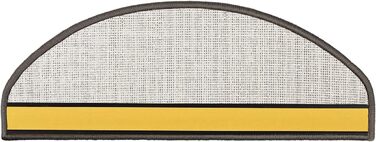 Набори килимків на сходи ETM Original, 15 шт. у наборі, 20 кольорів та 20 моделей, напівкруглі (23,5 x 65 см), бежеві та антрацитові