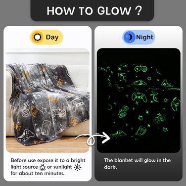 Плед з принтом джойстика SOCHOW, 127 x 150 см, теплий фліс для дітей та дорослих