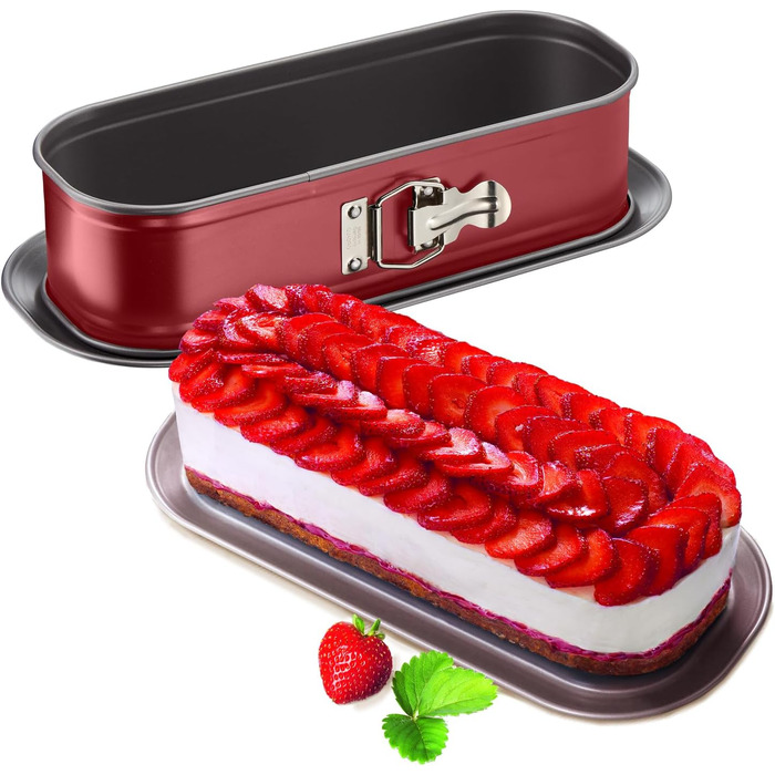 Форма для випічки Tefal Delibake з кришкою, 30x11 см, червоно-сіра - антипригарна форма для кексів та пирогів