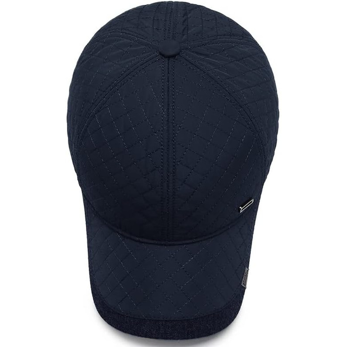 YAMEE Бейсболка чоловіча зимова зі складними навушниками, унісекс, синій (2125)