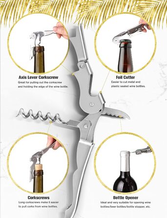 Набір для коктейлів YISSVIC 22 частини: шейкер, мірні склянки, ложка, наливник, підставка з бамбука. Подарунок для професіоналів та початківців