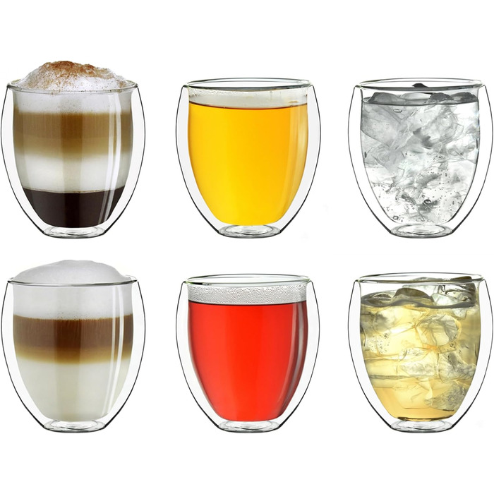 Created double-walled glasses 250ml 